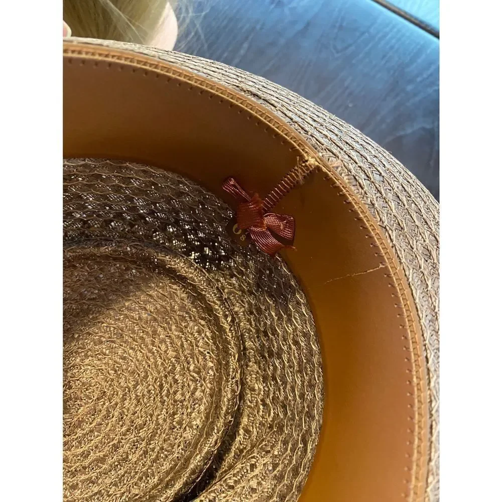 Vintage Dorsey Jay Straw Fedora Hat - Picture 3 of 9